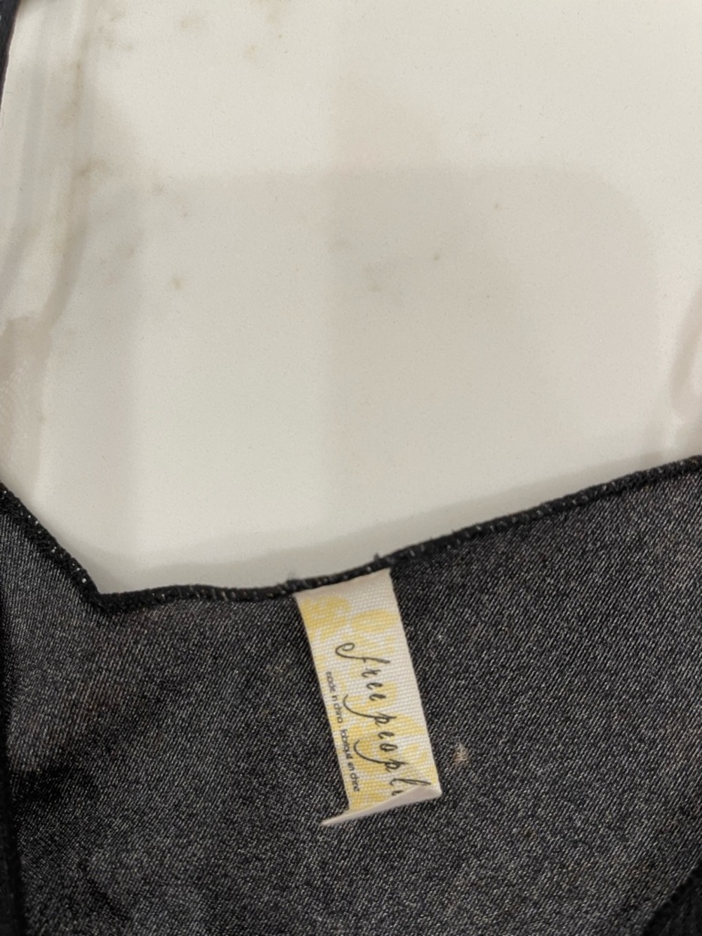 Worn once! Free People Women’s Black Paisley Velvet Cami Tank Top - Picture 6 of 11
